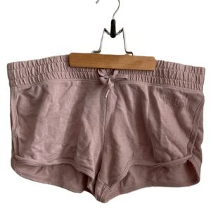 Victoria's Secret sport medium fleece shorts in pink stretch waist drawstring